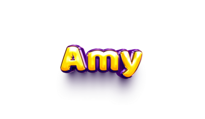 name of girls bubbly celebration decoration hanging air balloon shiny amy