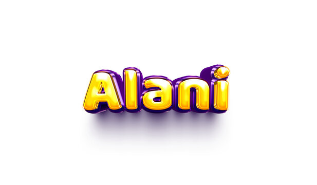name of girls bubbly celebration decoration hanging air balloon shiny alani
