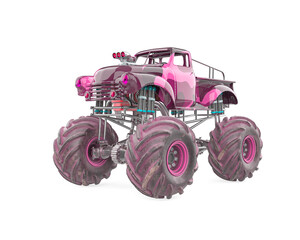 mega truck in white background © DM7