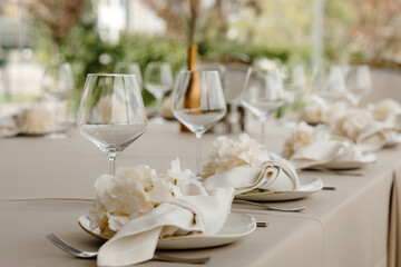 table setting for a dinner