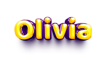 name of girls bubbly celebration decoration hanging air balloon shiny olivia 