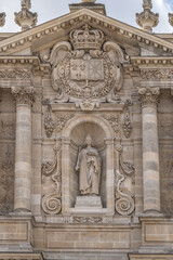 17th-century Saint Paul Church (Eglise Saint-Paul-Saint-Louis) - church on Saint-Antoine Street in Marais quarter of Paris. France.