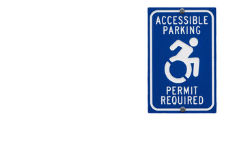 Handicapped only parking sign permit required with transparent background
