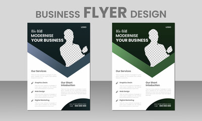 Business flyer template design.creative modern business flyer design, poster design template, professional brochure cover design, gradient agency postcard, annual report, sale sheet.