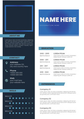 Cv or Resume Template with Print Ready
