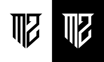 letter mz logo design - obrazy, fototapety, plakaty