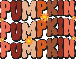 pumpkin or Halloween T-shirt design vector illustration retro vintage design
