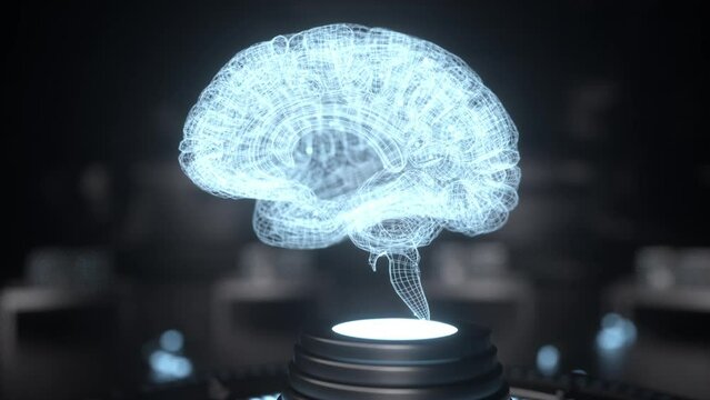 abstract human brain 3d rendered