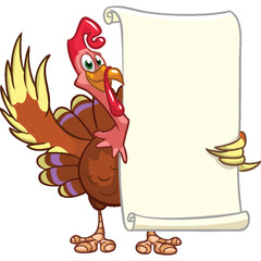 Cartoon happy cute thanksgiving turkey bird. Vector illustration isolated. Design for Thanksgiving Day