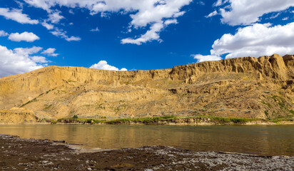 Cliffs on the bank of a river