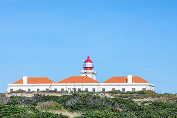 Fototapeta na wymiar Lighthouse of cape Roca at the Algarve coast