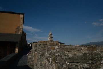 Fototapeta na wymiar Ponferrada medieval city capital of the bierzo, a wonder