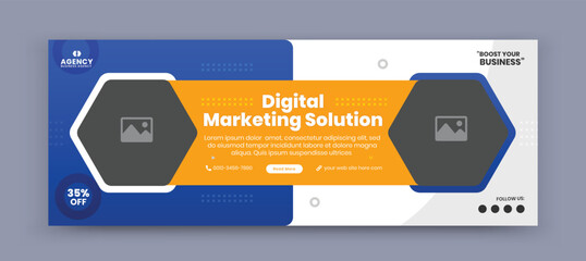 Digital marketing agency and corporate business flyer  modern stories cover social media post banner template	