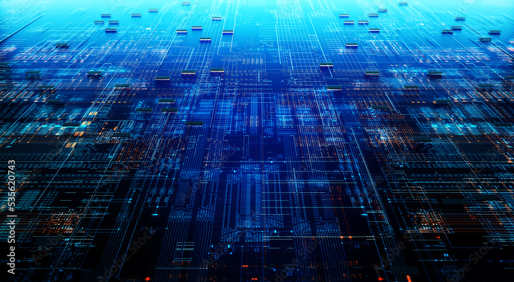 Poster Technology background printed circuit board/Technology background of the abstract computer motherboard, can be used in the description of technological processes, science, education.