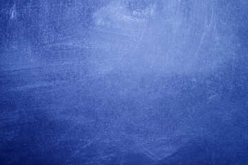 Blank chalkboard, blue blackboard texture with copy space