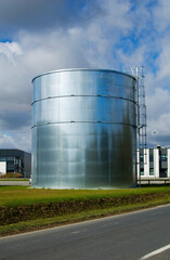 Industrial water reservoir for fire fighting.