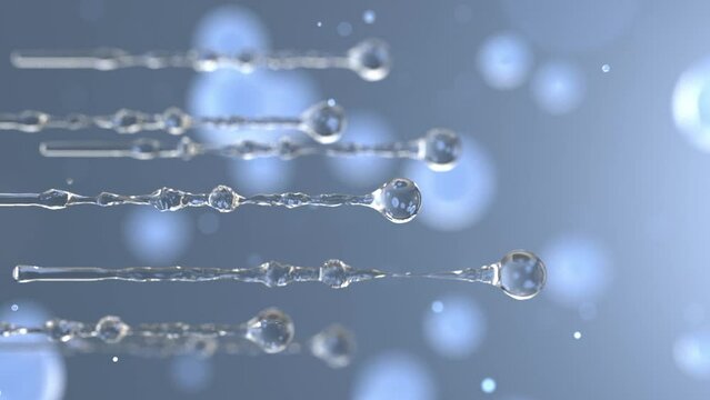 serum molecule for skincare 3D rendered