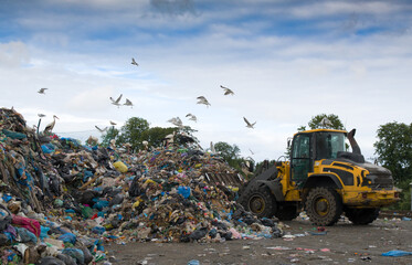 bulldozer working