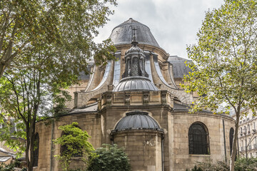Roman Catholic church Saint-Nicolas du Chardonnet (Eglise Saint-Nicolas du Chardonnet, 1703) in 5th arrondissement of Paris. Paris, France.