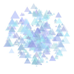 Blue and purple abstract triangles, random background.