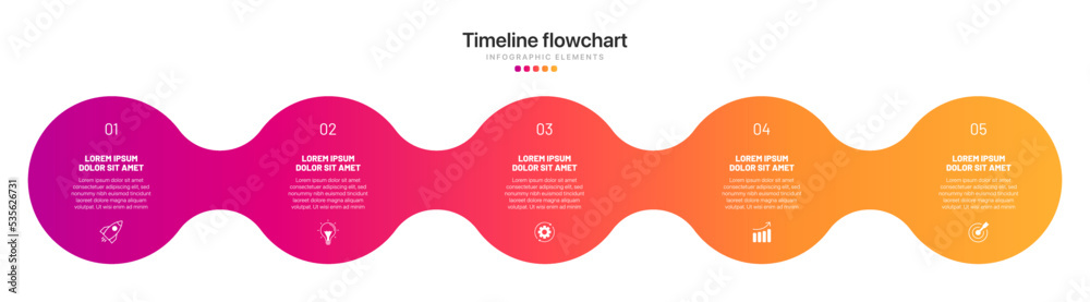 Poster timeline infographic design with 5 options or steps. infographics for business concept. can be used 