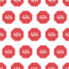 404 error symbol seamless pattern. Vector template for website page