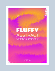 Naklejka na ściany i meble Abstract trendy fluffy background texture for poster cover. backgrounds with a fluffy, colorful gradient. Minimalistic business poster. Vector illustration concept