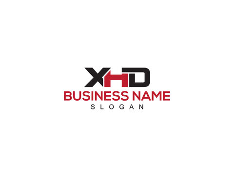 Awesome Typography XHD Logo Icon, Creative Three Letter XH xhd Business Symbol Design