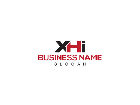 Awesome Typography XHI Logo Icon, Creative Three Letter XH xhi Business Symbol Design
