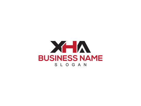 Awesome Typography XHA Logo Icon, Creative Three Letter XH xha Business Symbol Design