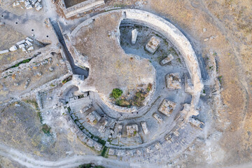 Asklepion in Bergama, Izmir, Turkey. View of ancient ruins in Asklepion in Bergama