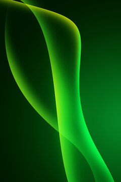 Glowing Green Abstract Shapes verticle modern background wallpaper. Luxury and trendy backdrop design