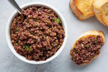 Homemade Mixed Olive Tapenade Appetizer