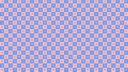 Fototapeta premium Astrology Zodiac Pattern Horoscope Symbols