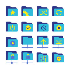 Flat office and Business icons vector collection business elements, office equipment and marketing items