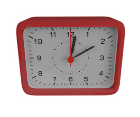 3D rendering square table clock alarm clock