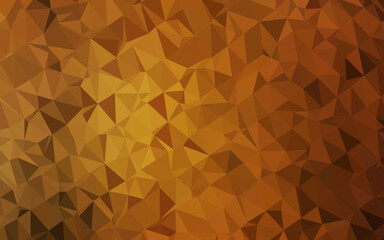 Dark Yellow, Orange vector blurry triangle pattern.