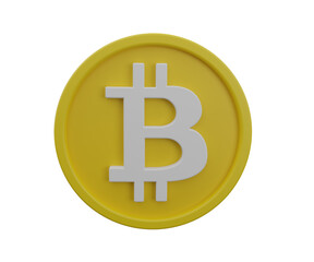 Bitcoin cryptocurrency concept, 3d rendering.
