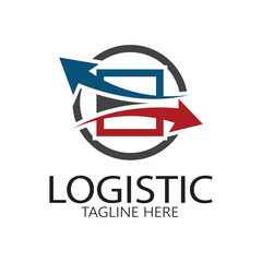 logistics logo icon illustration vector design  distribution symbol  delivery of goods  economy  finance