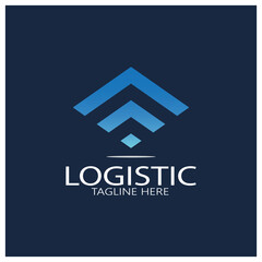 logistics logo icon illustration vector design  distribution symbol  delivery of goods  economy  finance