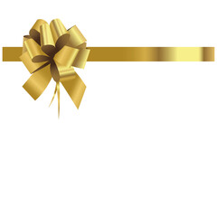 gold bow for gift wrapping