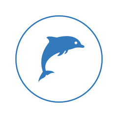 Wildlife sea fish dolphin icon | Circle version icon |