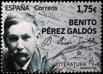Benito Perez Galdos on spanish postage stamp