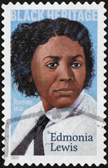 Black heritage, Edmonia Lewis on american postage stamp