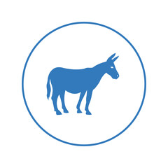 Wildlife zoo animals donkey icon | Circle version icon |