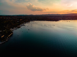 fantastic view on the conigli island on lake garda