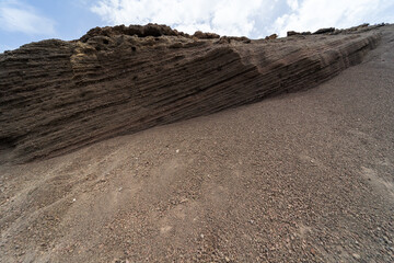 Geological formations of Lanzarote. Canary Islands. Spain.