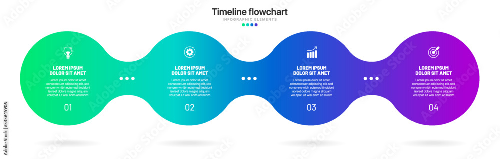 Aufkleber timeline infographic design with 4 options or steps. infographics for business concept. can be used 
