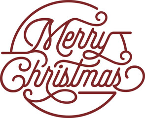 Merry Christmas Holiday Card Typography - 535646162