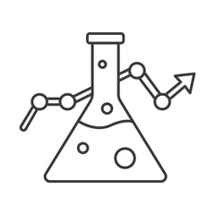 Chemical Analysis concept line icon. Simple element illustration. Chemical Analysis concept outline symbol design from medical set. Can be used for web and mobile on white background